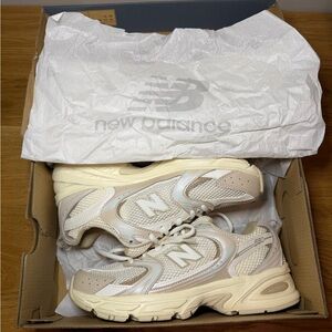 New Balance 530 Beige and White